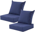 Outdoor Deep Seat Cushion Set, 24x24 Inch, Navy Blue, Set of 2 by MuaMelop