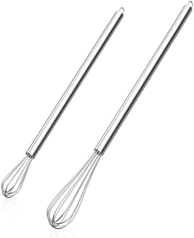 NileHome Mini Whisks Stainless Steel Whisk Set 9" 11"-Kitchen Small Wisk by NileHome