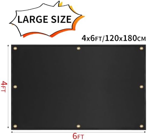 kaidun 4x6 ft Silicone Coated Fiberglass Welding Blanket with Grommets - Image 2
