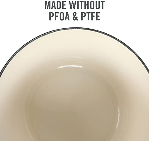 MARTHA STEWART Gatwick 7-Quart Enamel Cast Iron Dutch Oven Pot with Lid – Matte White – Durable Heavy-Duty Dutch Oven for Slow Cooking, Braising & Baking - Image 4