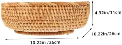 Rattan Woven Picnic Basket for Fruit and Snacks, Vintage Style - Image 2