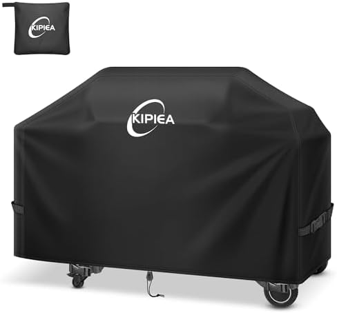 Kipiea 600D Heavy Duty Grill Cover for Traeger Ironwood XL/Timberline XL, Waterproof Wood Pellet Smoker Cover with Windproof Buckles, Pellet BBQ Grill Covers for Outside Anti-UV, No Tear, No Fading by Kipiea