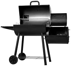 Char-Griller®Smokin Pro Charcoal Grill and Offset Smoker with Side Fire Box, Dual Damper Control, Chrome Plated Steel Warming Rack, 1,130 Cooking Square Inches in Black, Model CG30044223 - Image 2