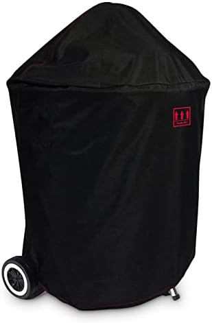 Turtle Life Round BBQ Grill Cover, 18inch Heavy Duty Durable Waterproof Rip Resistant UV Resistant Charcoal Kettle Grill Cover, Dia25 x33 H, Black by TurtleLife