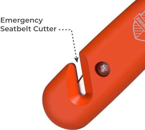 Swiss Safe Car Safety Hammer Window Breaker Tool with Seatbelt Cutter - Image 3