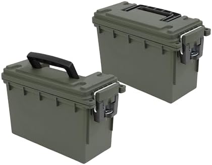 Sheffield Ammo Box Made in USA, Stackable Lockable Ammo Storage Box, Green by Sheffield