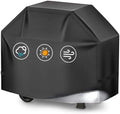 BBQ Gas Grill Cover for Outdoor, Anti-UV, Rip-Proof, 600D Oxford Fade Resistant Material, Barbecue Cover with Hook and Loop Straps & Adjustable Hem Drawstring (Black, 58”x24”x46”) by TIAOFY
