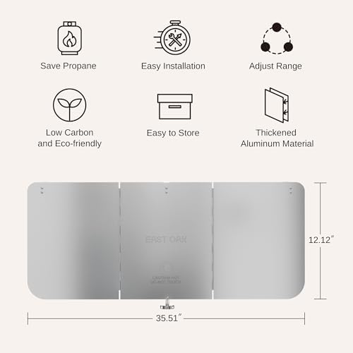 EAST OAK Patio Heater Reflector Shield, Outdoor Heater Reflector Shield as Patio Heater Replacement Part with Support Rod for Extra Heat Reflecting Power, Enegy Saving and Directional Heating, Silver - Image 5