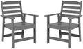 FUNBERRY Outdoor Dining Chairs Set of 2, HDPE Patio Chairs for Outside by FUNBERRY
