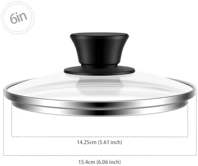 6 Inch Cast Iron Skillet with Glass Lid, Pre-Seasoned Mini Pan - Image 7