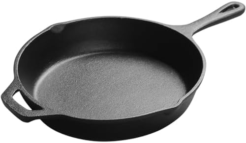 Cast Iron Skillet, Frying Pan for the Stove, Oven, Grill & Campfire (10 inch with Lid) - Image 2