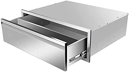 AHLOKI Outdoor Kitchen Drawer Single BBQ Drawer Stainless Steel, 30W X 10H X 23D Inch by RIGMEC
