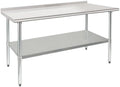 HARDURA Stainless Steel Prep & Work Table 30 x 60 Inches Backsplash by HARDURA