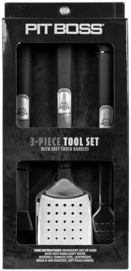 Pit Boss Grills Soft Touch 3 Piece Tool Set, Stainless - Image 4