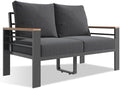 Aoxun Aluminum Patio Furniture Set 2 Seats, Dark Grey by Aoxun