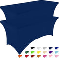 Smiry 2 Pack Spandex Table Cloth 42x42in, Elastic Fitted Navy Tablecloth by Smiry