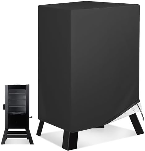 NEXCOVER Electric Smoker Cover 30 Inch - BBQ Grill Cover for Masterbuilt Smokers, Waterproof Barbecue Cover, 18.5" W x 17.5" D x 33" H, Outdoor Vertical Smoker Cover for Cuisinart, Dyna-glo. by NEXCOVER