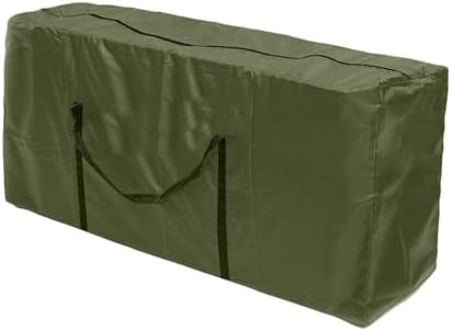 Patio Waterproof Extra Large Protective Zippered Outdoor Cushion Furniture Storage Bag with Handles, Waterproof Heavy Duty 210D Oxford Fabric, Christmas Tree Storage Bag (Green_C) - Image 5