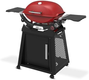 Weber Q 2800N+ Liquid Propane Grill with Stand, Flame Red – Wide 250°–700°F Temp Range with Plus Burner for Searing, Low‑Temp Roasting & High-Dome Lid - Image 2