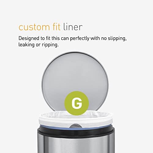 simplehuman Code G 60 Count Custom Fit Liners, Drawstring Kitchen Trash Bags, One-by-One Mess-Free Dispense, Extra Thick & Double Seamed, 50% PCR Plastic, 30 Liter / 8 Gallon, White - Image 4