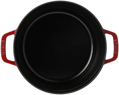 STAUB Cast Iron Dutch Oven 4-qt Round Cocotte, Made in France, Serves 3-4, Cherry - Image 6