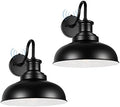 Dusk to Dawn Outdoor Barn Lights, Outdoor Wall Sconces Farmhouse Exterior Wall Mount Light, Vintage Outside Lighting Fixtures, Industrial Black Lanterns for Porch Garage Patio, 2 Pack by Diyel