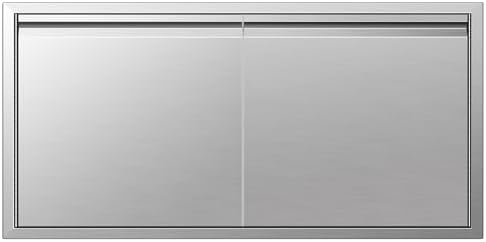 Outdoor Kitchen Doors 42W x 21H Inch Horizontal Handle Double BBQ Access Doors, 304 Stainless Steel for Outdoor Kitchen Cabinet Grill Station or BBQ Island by KODOM