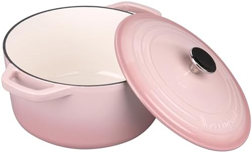 VORRINGARD Enameled Cast Iron Dutch Oven Pot with Lid, for Bread Baking, Round Bread Oven- include Sourdough Bread Baking Supplies set, 4.5QT, Pink - Image 5