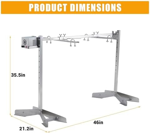 OUTLANE Heavy Duty Rotisserie Grill Kit for Whole Pig & Lamb - Image 7