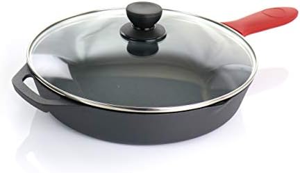 MegaChef Pre-Seasoned 9 Piece Cast Iron Skillet Set - Image 4