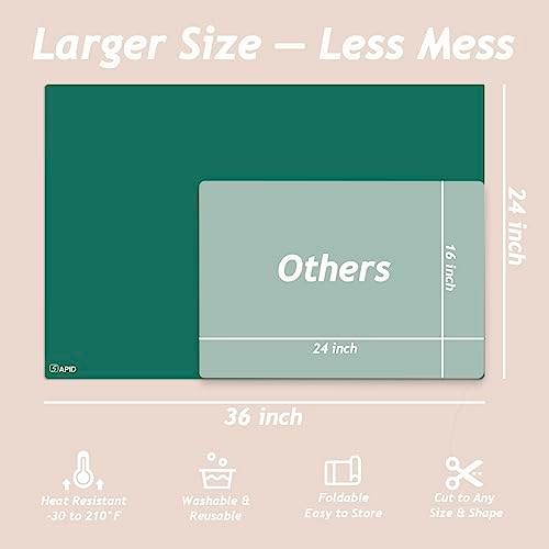 Extra Large Silicone Mat 36" x 24" Heat Resistant Kitchen Counter Table Mat - Image 2