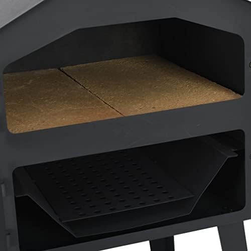Outdoor Pizza Oven Charcoal Fired with 2 Fireclay Stones, Portable Outside Stainless Steel Pizza Grill, Professional Outdoor Pizza Oven Pizza Maker or Pizzas Bread Cakes or Pies (Style A) - Image 7
