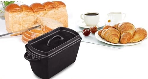 Voulosimi Cast Iron Loaf Oven Pan - 4.33"x4.92"x8.66" Durable Loaf Pans Rectangular Baking Pan for home baking (Bread Pan, 2 QT) - Image 5