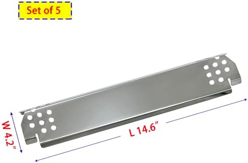 DP149 (5-pack) Stainless Steel Grill Heat Plates Replacement for Home Depot Nexgrill 4 burner 720-0830H, 5 Burner 720-0888, 720-0888N, 720-0882A, 720-0882S, 6 Burner 720-0896B, 720-0898… - Image 2
