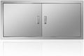 Outdoor Kitchen Door 42'' W x 21'' H Double BBQ Access Door Stainless Steel Flush Mount Doors Wall Vertical Doors with Handle Suitable for Grilling Station BBQ Island Outside Cabinet by Fsehyue