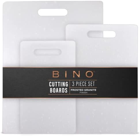 BINO Cutting Board - 3-Piece Chopping Boards | BPA-Free Plastic, Durable, Multipurpose, Dual-Sided, Dishwasher Safe, Easy to Clean | Charcuterie Accessories | Home & Kitchen Utensils Frosted Granite by BINO