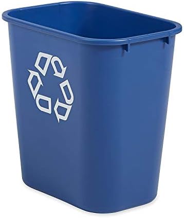 Rubbermaid Commercial Products Wastebasket, Blue Recycle, 7-Gal, 4 Pack - Image 3