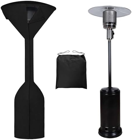 Easy-Going Stand-Up Patio Heater Cover, 95"H x 34"D x 19"B, Black by Easy-Going