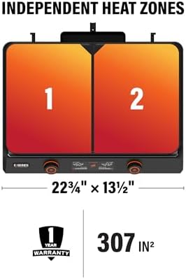 Blackstone 22-Inch Electric Griddle - 1600W Non Stick Ceramic Titanium Coated Stainless Steel Tabletop Griddle with EZ-Touch Control Dial, LCD Display, Patented Rotate & Remove Glass Hood - 8001 - Image 3