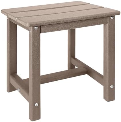 GARDENSTAR Adirondack Square Side Table,one-Tier Outdoor end Table, Patio Side Table for Pool,Porch,Backyard,Relaxing Companion (Teak) by GARDENSTAR