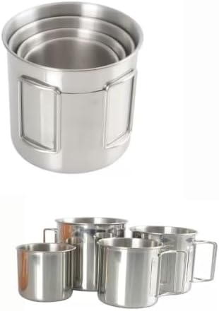 KOKKOYA Stainless Steel Camping Cups Mug Small Backpacking Bush Pot Set - Image 5