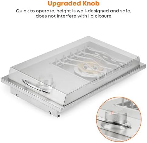 Stanbroil Built-In Single Side Burner for Outdoor Kitchen, Propane Gas - Image 6