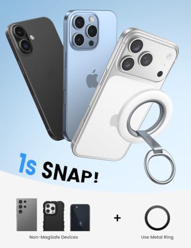 Lamicall Magnetic Phone Ring Grip Stand, Stable Dual-Hinge for MagSafe - Image 6