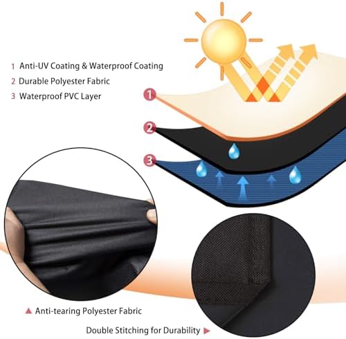 i COVER 600D Grill Cover for Pit Boss 820-850 Series, Heavy-Duty Premium Canvas BBQ Covers for PitBoss Smoker, Wood Pellet Cover for Pit-Boss Z-Grill 700, 820 Deluxe, Pro 850 - Image 3