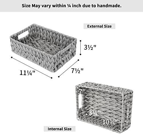 GRANNY SAYS Bundle of 2-Pack Baskets For Pantry Storage & 1-Pack Picnic Utensil Holder Caddy - Image 6