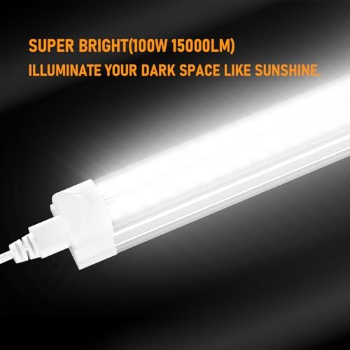 ONLYLUX 8ft LED Shop Light, 8' 100W 15000lm 6000K (12 Pack) - Image 3