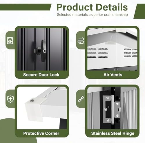 Polar Aurora 10x16 Outdoor Storage Metal Shed with Updated Frame Structure - Image 5
