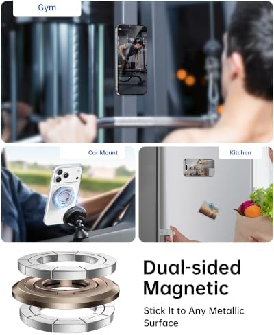 SYNCWIRE Magnetic Phone Ring Holder, for MagSafe Phone Grip Stand Kickstand - Image 4