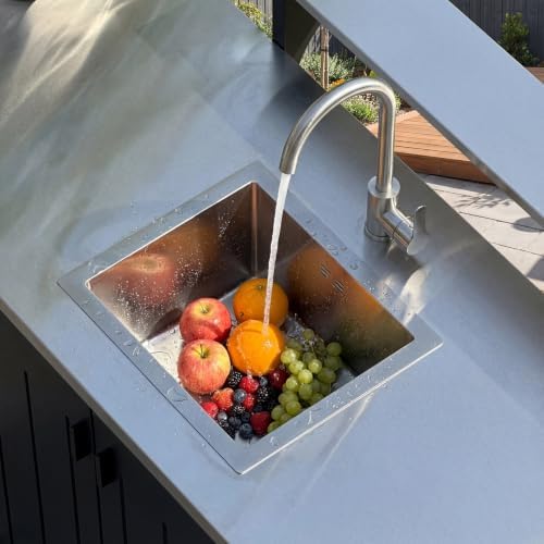 U‑Shape Outdoor Kitchen Island, 304 Sink BBQ Station with Storage - Image 5