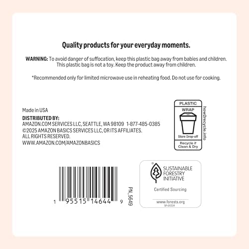 Amazon Basics 9" Uncoated White Paper Plates 2 Pack (200 count) - Image 5